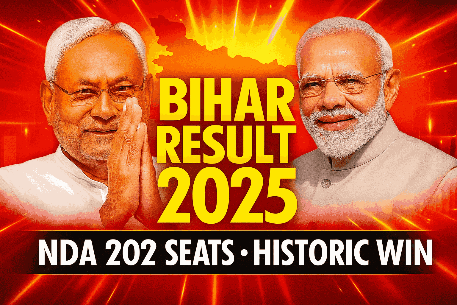 बिहार विधानसभा चुनाव 2025 परिणाम ग्राफिक
